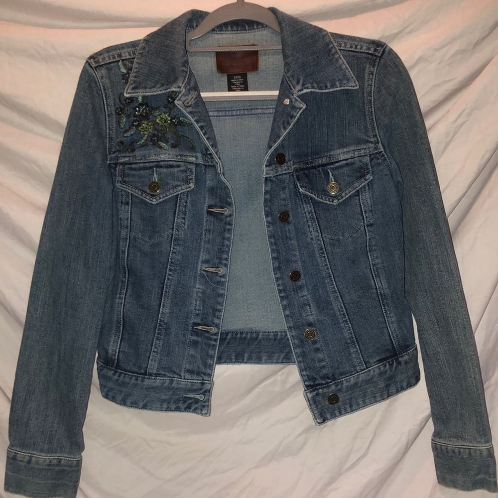 Calvin Klein embellished denim jacket- size S